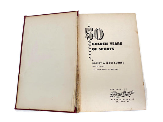 Vintage Book, 50 Golden Years of Sports Published by Rawlings at Duckwells