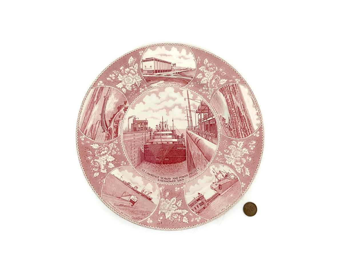 Midcentury St. Lawrence Seaway and Power Project Souvenir Plate