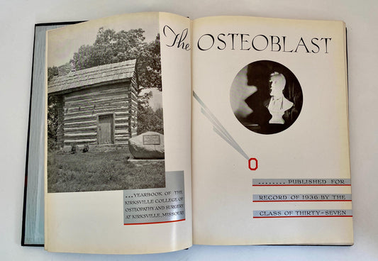 Vintage 1936 Osteoblast Yearbook, Kirksville College of Osteopathy & Surgery at Duckwells