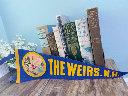 Vintage The Weirs New Hampshire Pennant