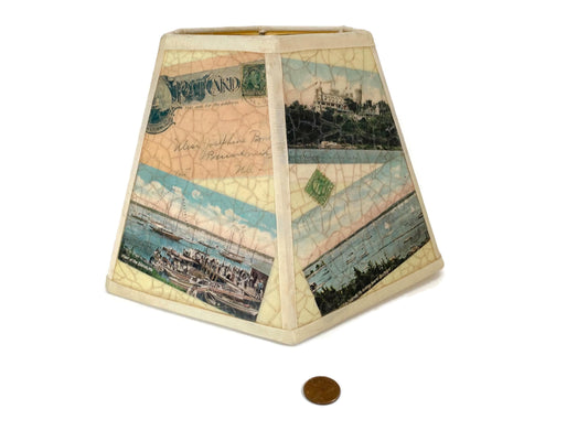 Vintage Maine Postcards Lampshade New England Home Decor at Duckwells