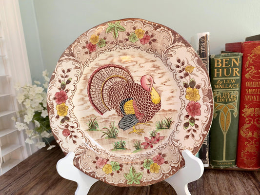 Vintage Thanksgiving Turkey Plate at Duckwells