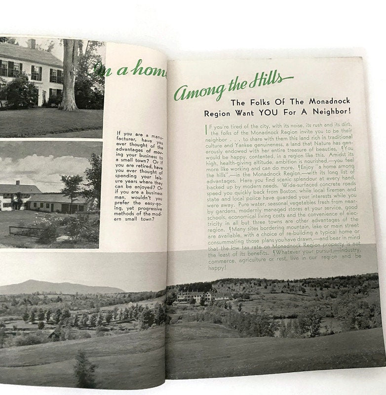 1930s Monadnock Region in Southern New Hampshire Soft Cover Book at Duckwells
