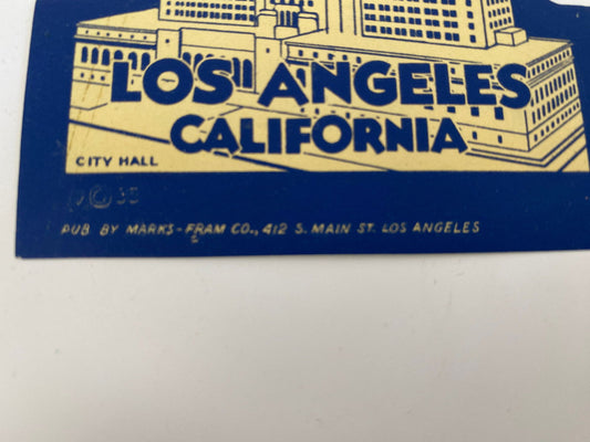 1935 Los Angeles California Luggage Souvenir at Duckwells