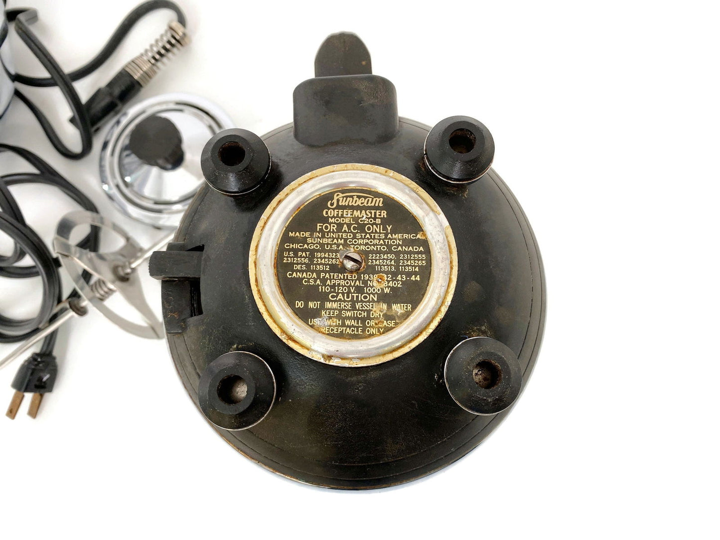 1939 NYWF Sunbeam Coffeemaster Vacuum Coffee Maker Model C20-B at Duckwells