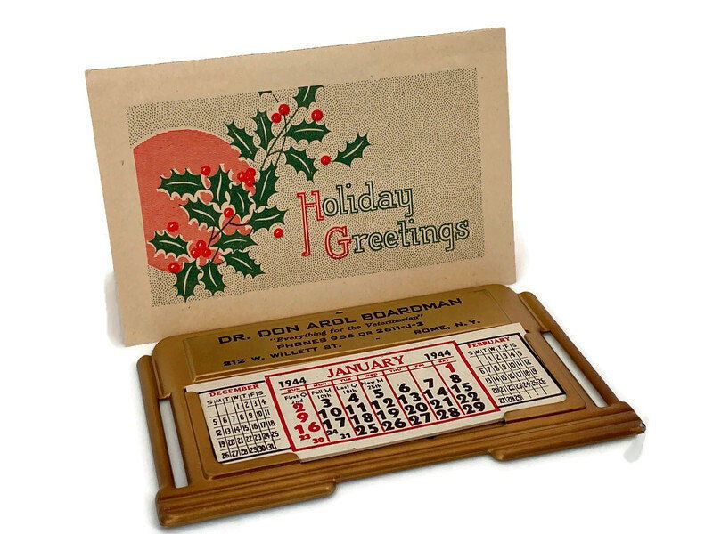 1944 Metal Advertising Calendar - Duckwells