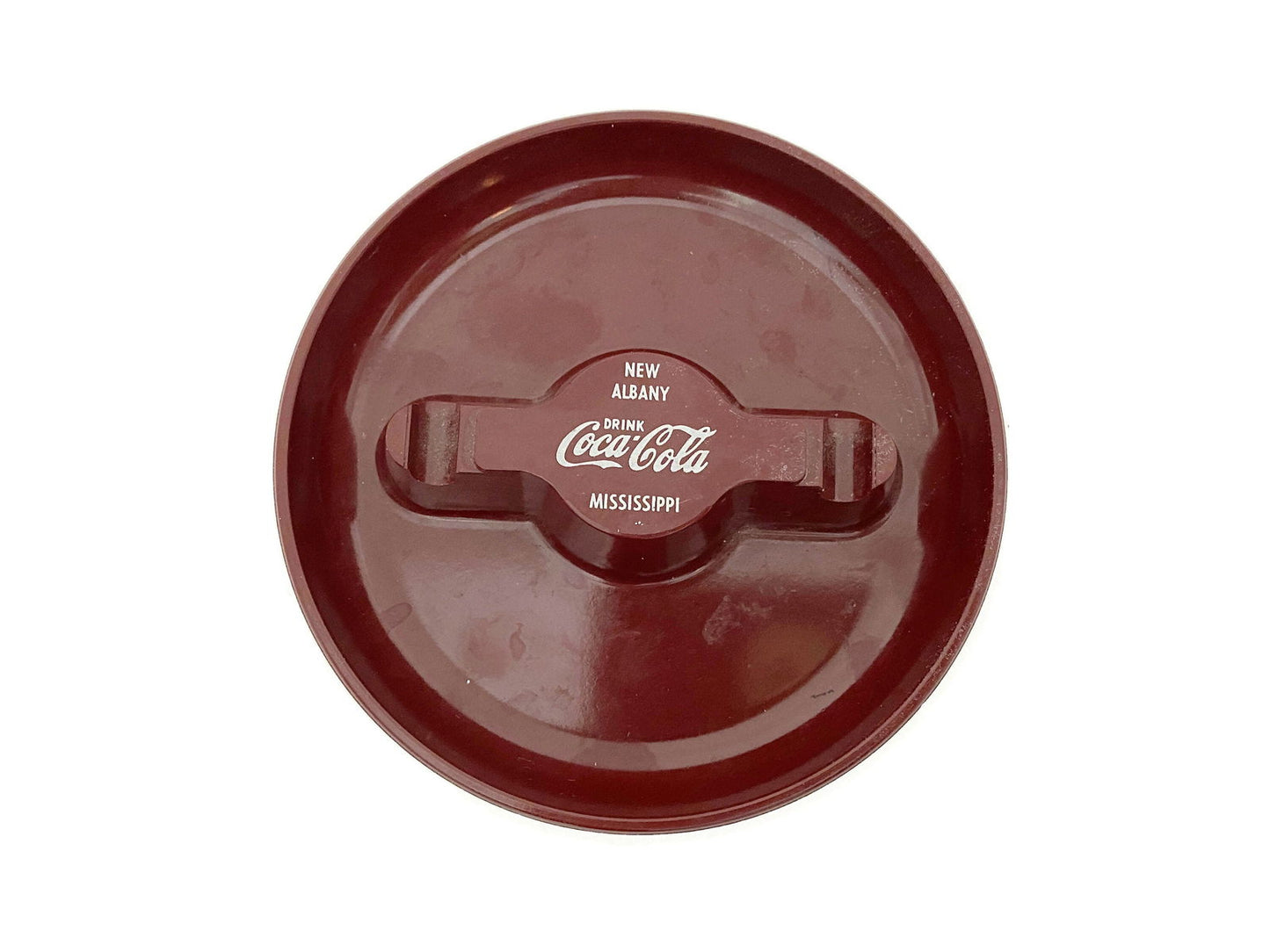 1950s Coca Cola Plastic Ashtray New Albany Mississippi at Duckwells