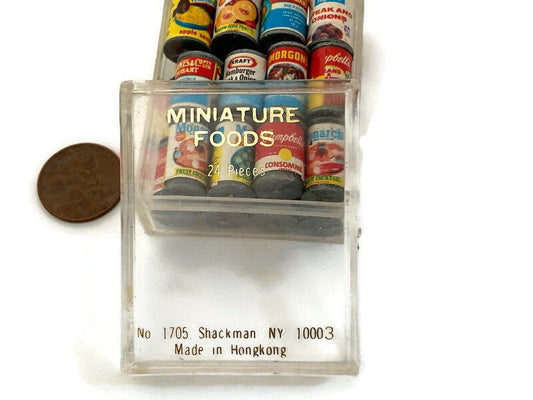 1970s Miniature Canned Food Containers at Duckwells
