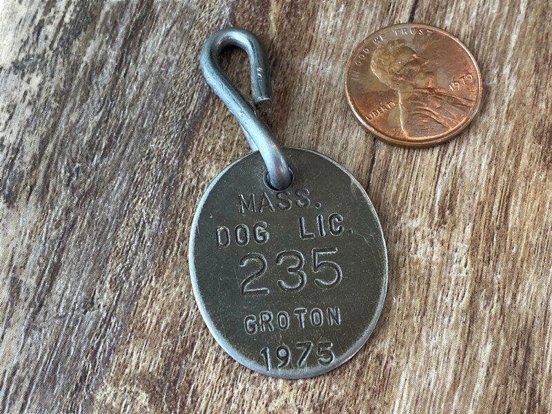 1975 Groton Massachusetts Dog License Metal Tag at Duckwells