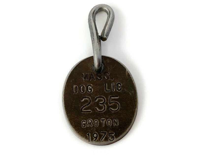 1975 Groton Massachusetts Dog License Metal Tag at Duckwells