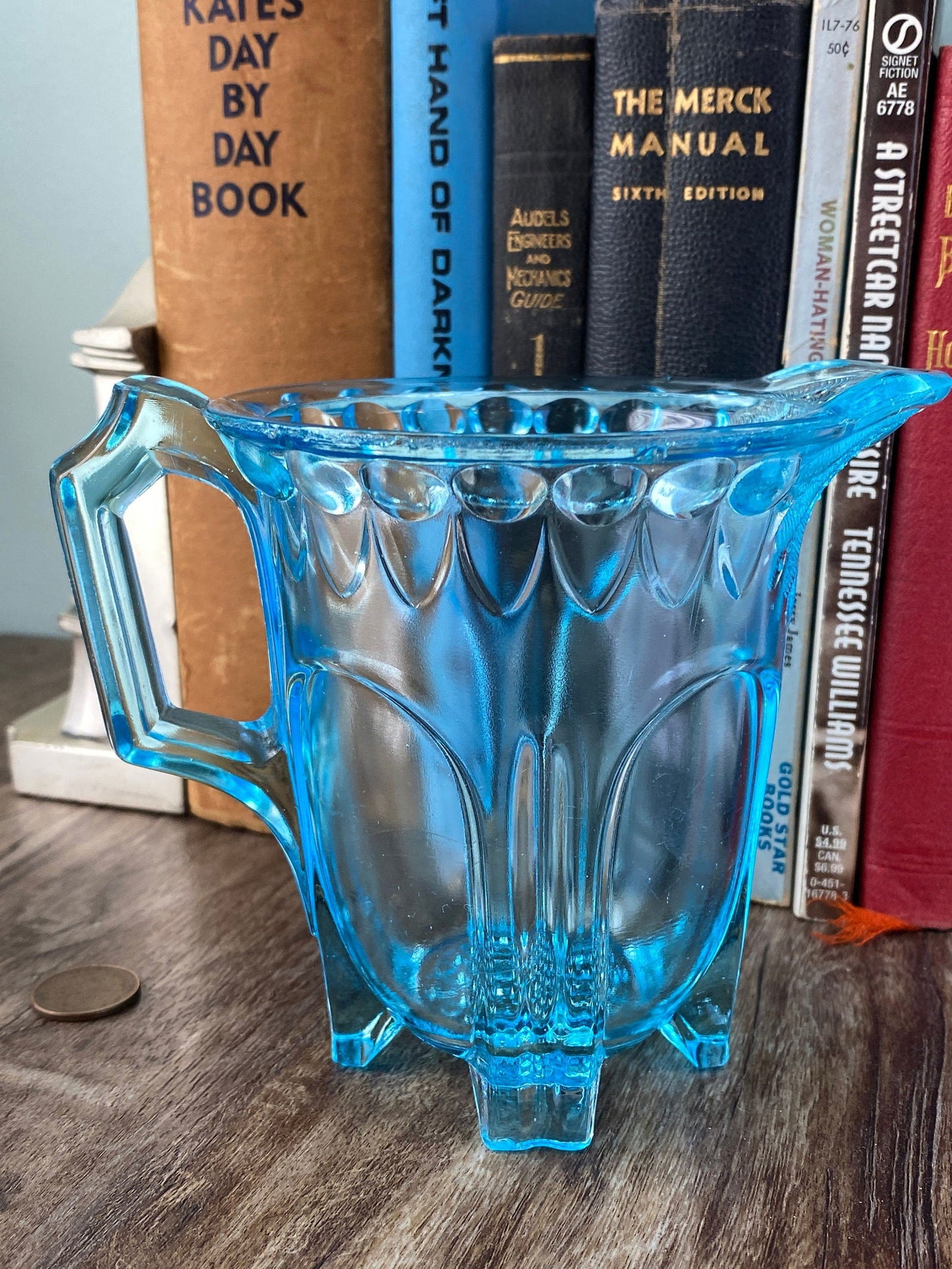Antique Adams Early American Pressed Glass Pitcher at Duckwells