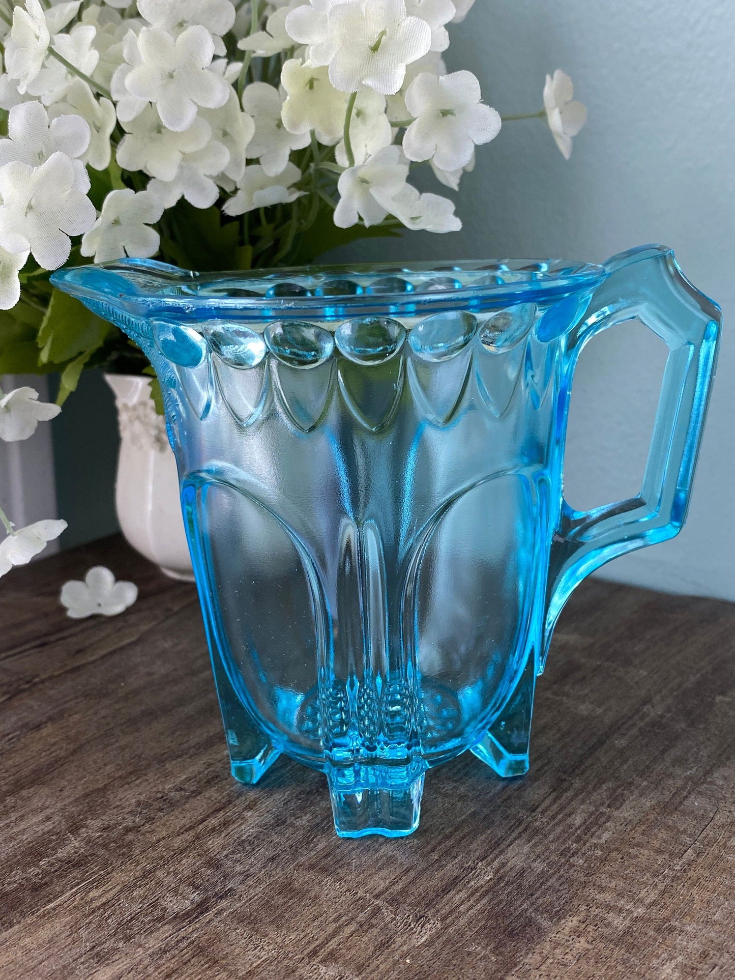Antique Adams Early American Pressed Glass Pitcher at Duckwells