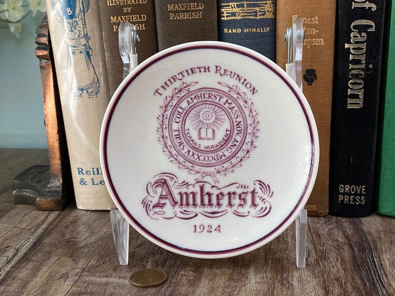Antique Amherst College 1924 Reunion Small Plate at Duckwells