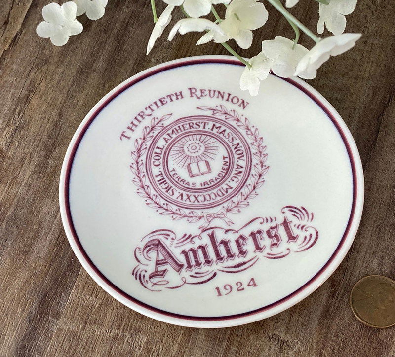 Antique Amherst College 1924 Reunion Small Plate at Duckwells