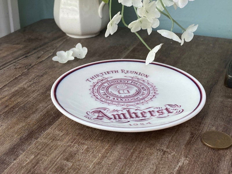 Antique Amherst College 1924 Reunion Small Plate at Duckwells