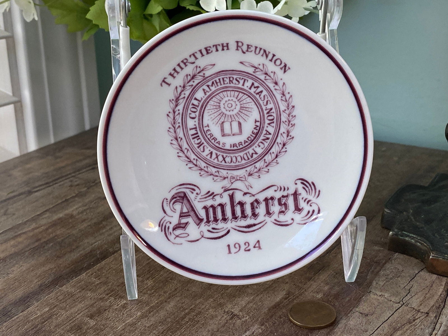 Antique Amherst College 1924 Reunion Small Plate at Duckwells