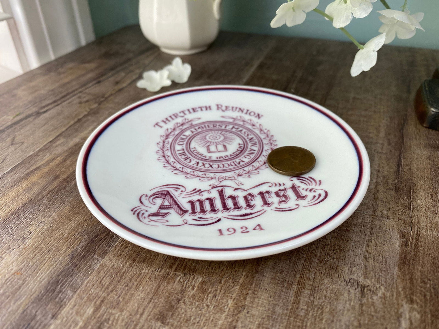 Antique Amherst College 1924 Reunion Small Plate at Duckwells