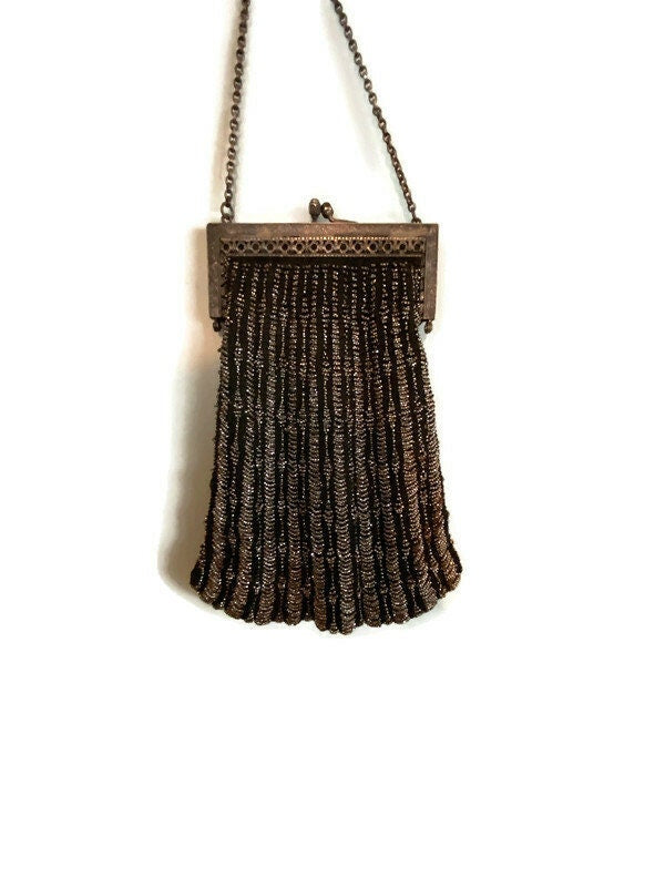 Antique Beaded Purse at Duckwells