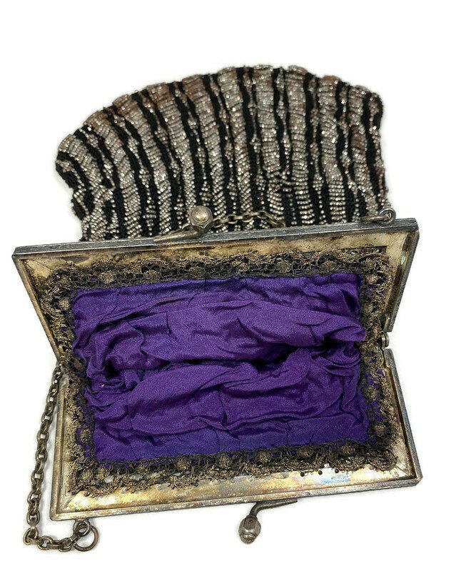 Antique Beaded Purse at Duckwells