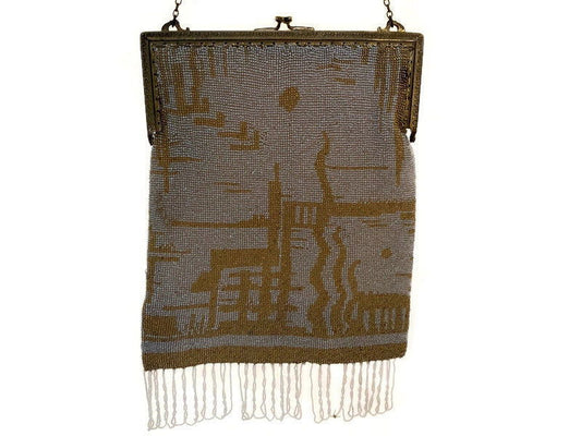 Antique Beaded Purse at Duckwells