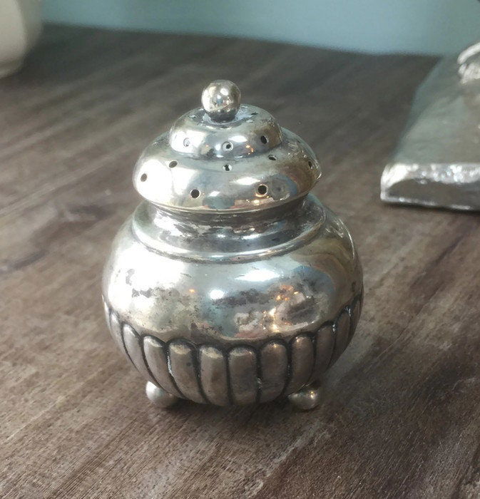 Antique Bigelow Kennard Makers Sterling Silver Salt Shaker at Duckwells