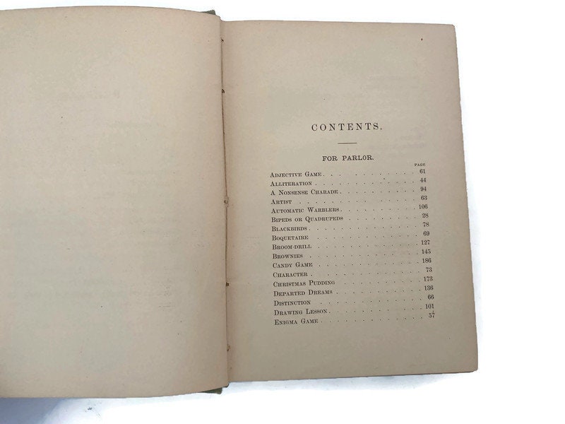 Antique Book New Games for Parlor and Lawn - Duckwells