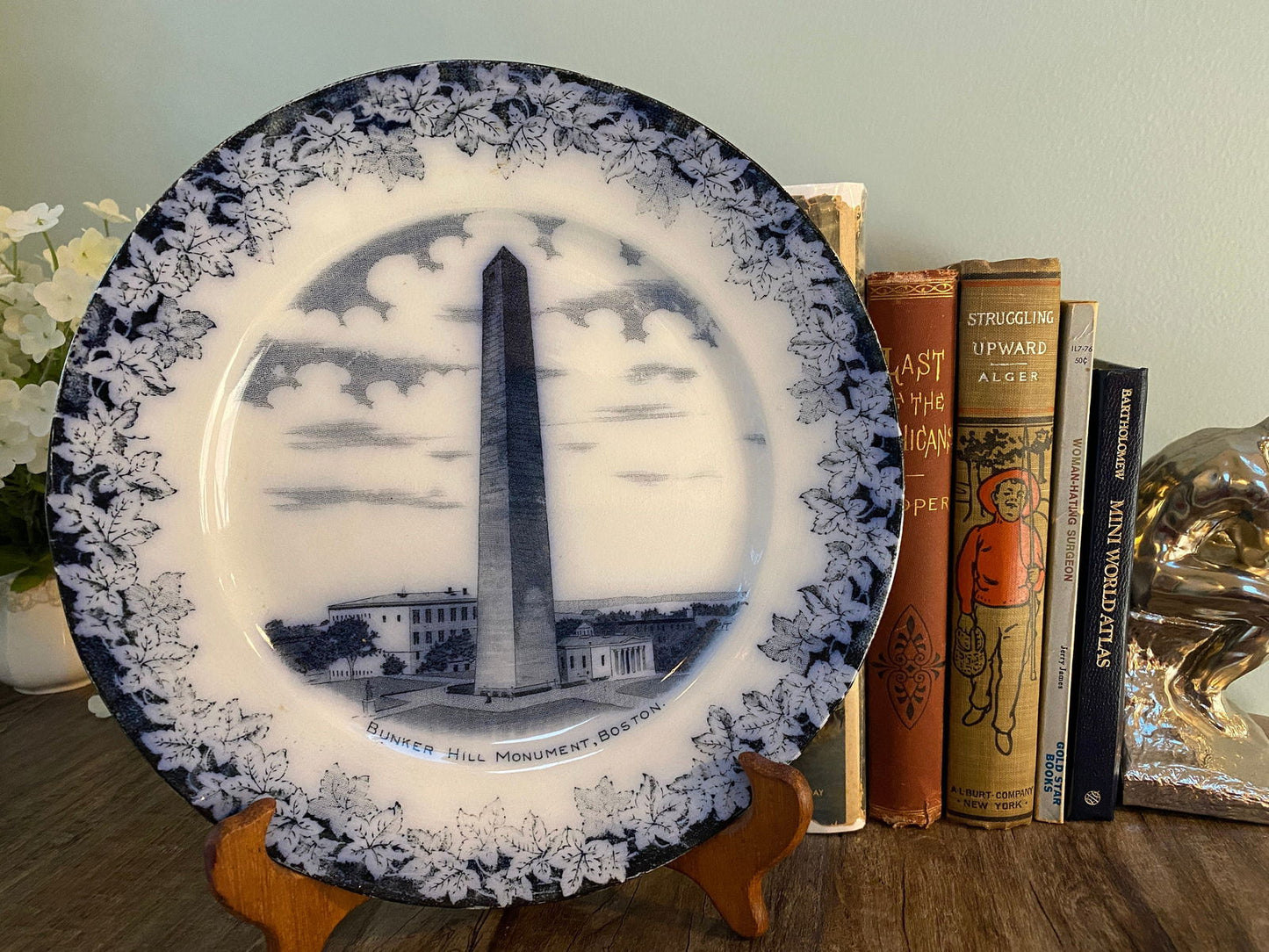 Antique Bunker Hill Monument Souvenir Plate - Bunker Hill Monument - Duckwells