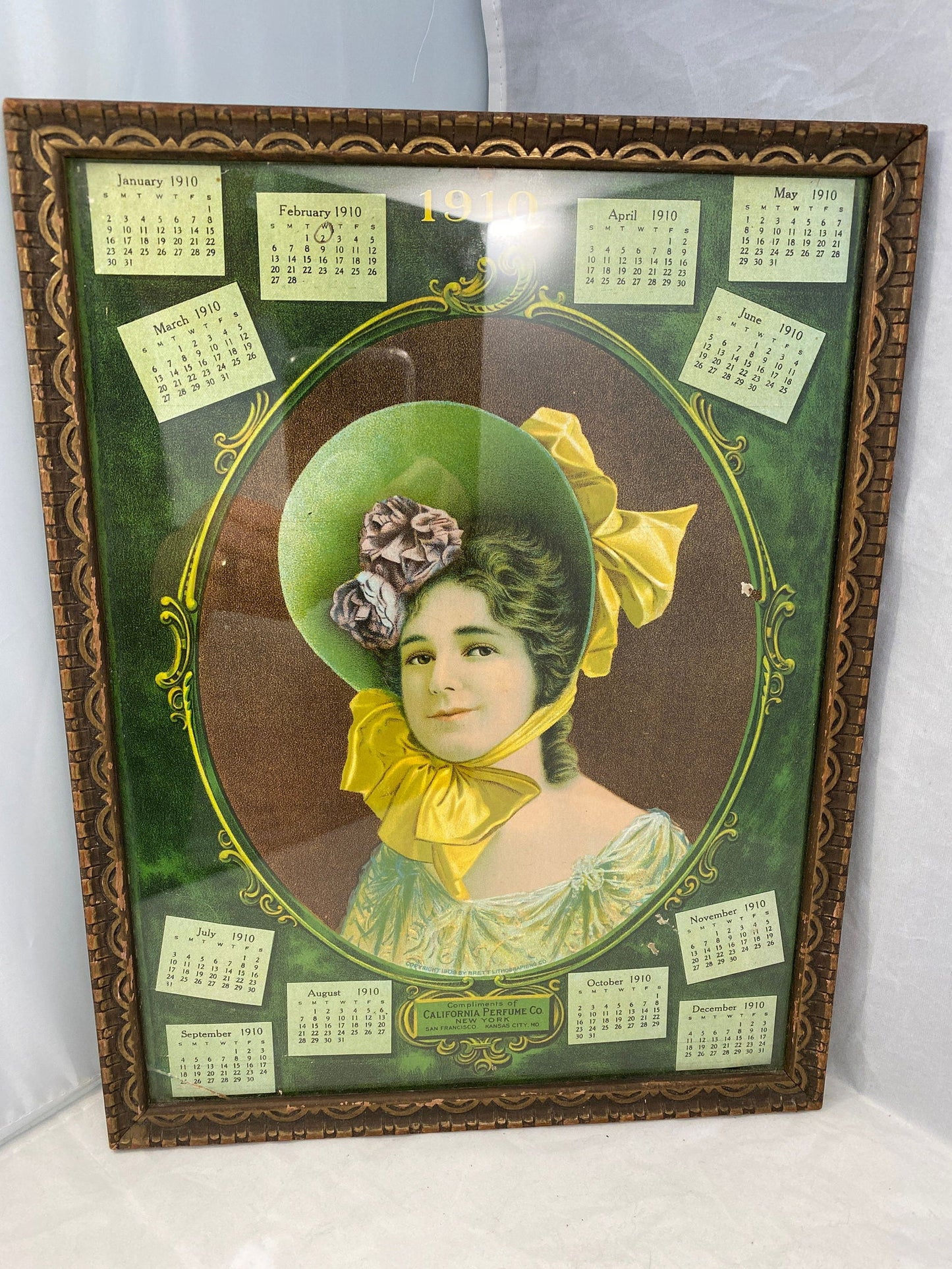 Antique California Perfume Company Advertising Calendar - Duckwells