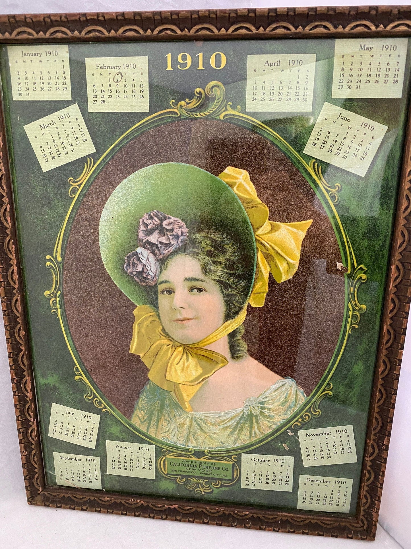 Antique California Perfume Company Advertising Calendar - Duckwells