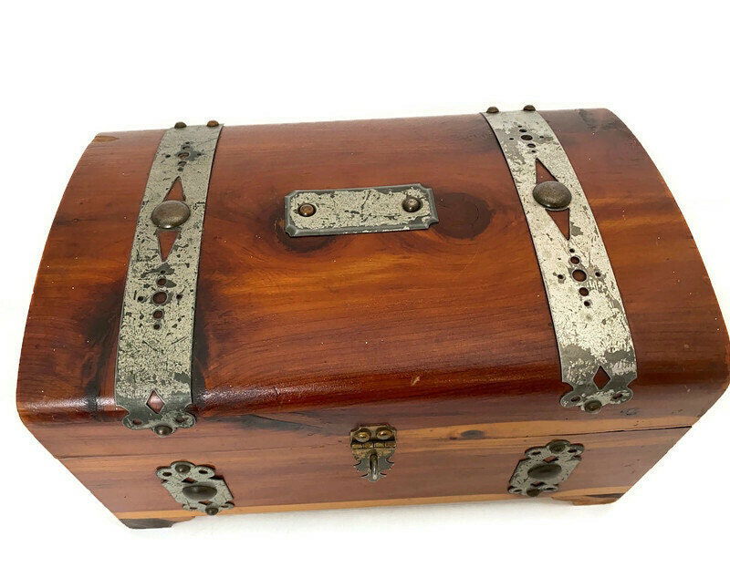 Antique Cedar Treasure Chest at Duckwells