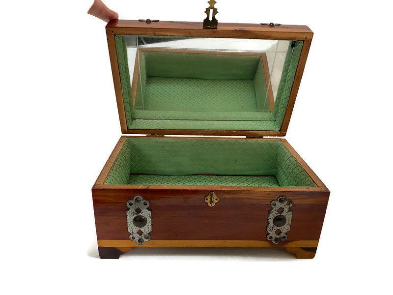 Antique Cedar Treasure Chest at Duckwells