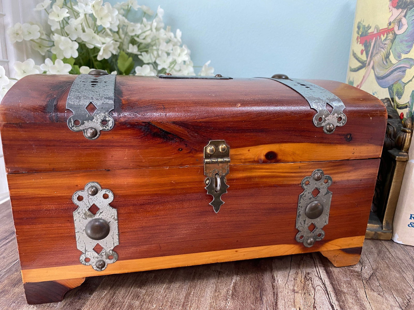 Antique Cedar Treasure Chest at Duckwells