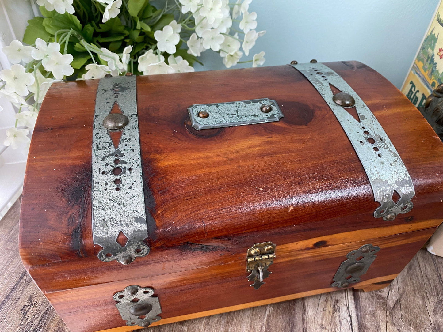 Antique Cedar Treasure Chest at Duckwells