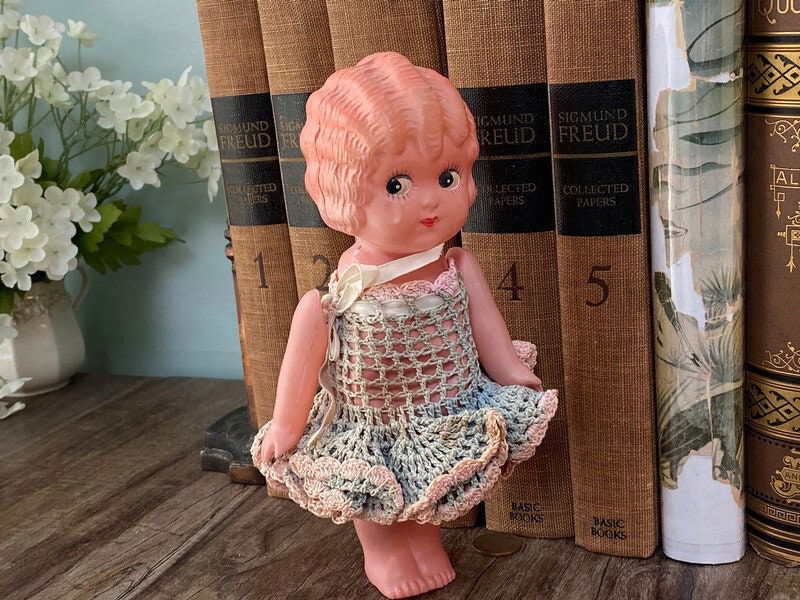 Antique Celluloid Kewpie Doll at Duckwells
