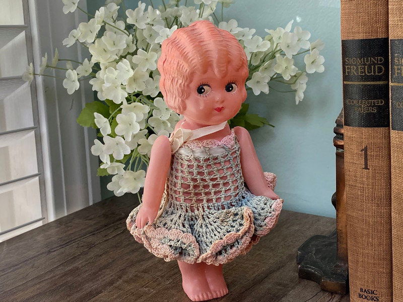 Antique Celluloid Kewpie Doll at Duckwells
