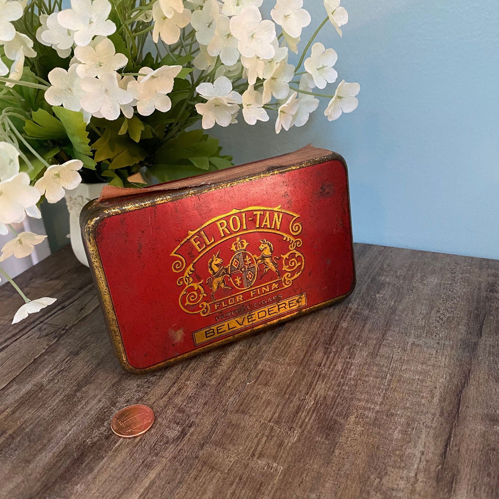 Antique El Roi-Tan Cigar Tin at Duckwells