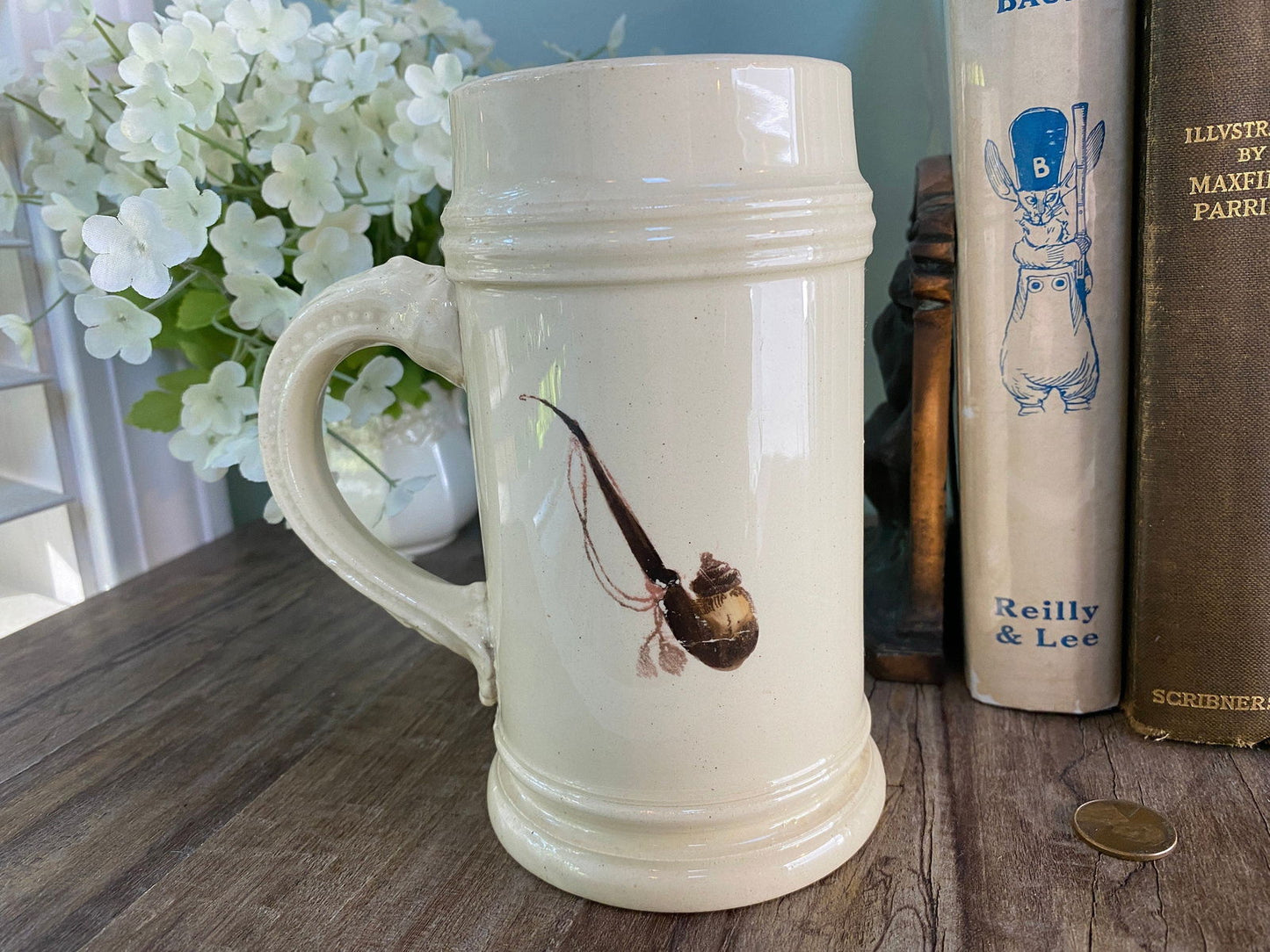 Antique English Ironstone Tankard Mug at Duckwells
