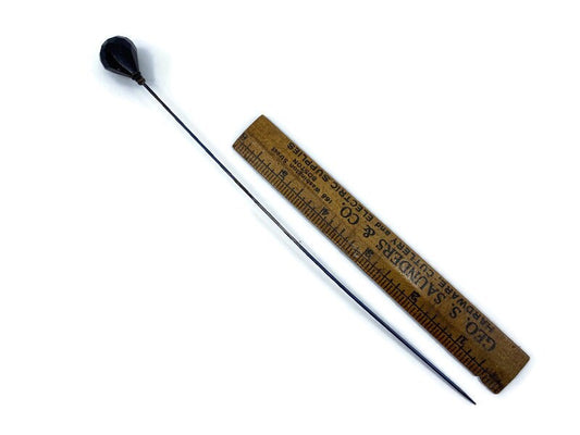 Antique Faceted Glass Hat Pin at Duckwells