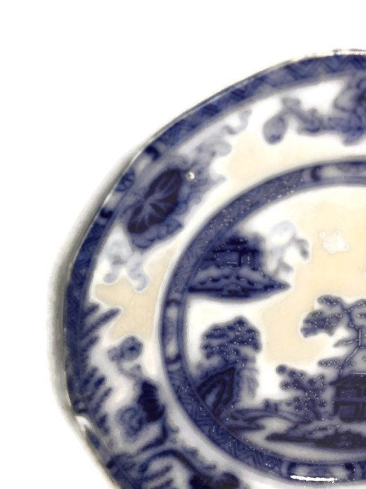 Antique Flow Blue Plate at Duckwells