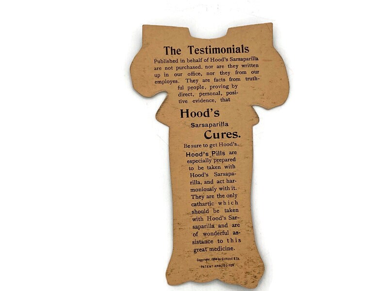 Antique Hoods Sarsaparilla Advertising Card - Duckwells