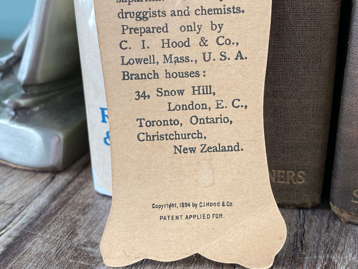 Antique Hoods Sarsaparilla Advertising Card - Duckwells