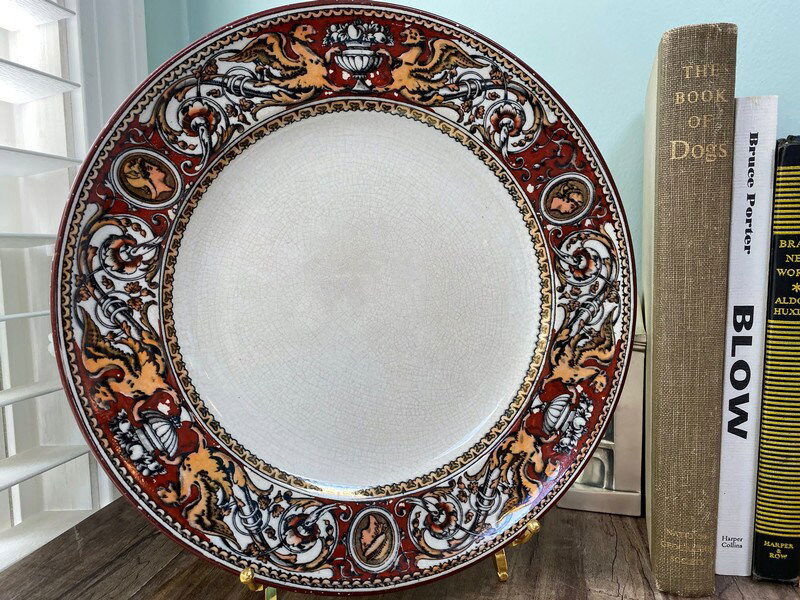 Antique Minton Florentine Dinner Plate at Duckwells