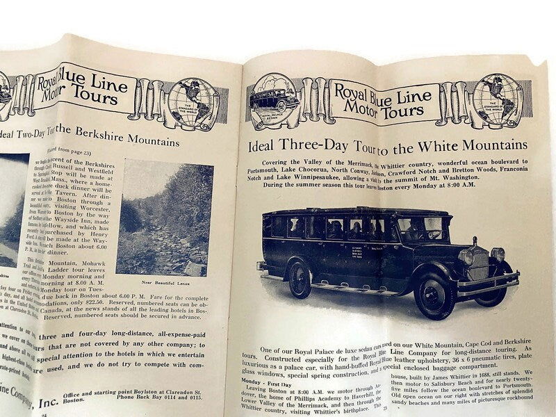 Antique New England Sightseeing Brochure for Boston and Vicinity - Duckwells