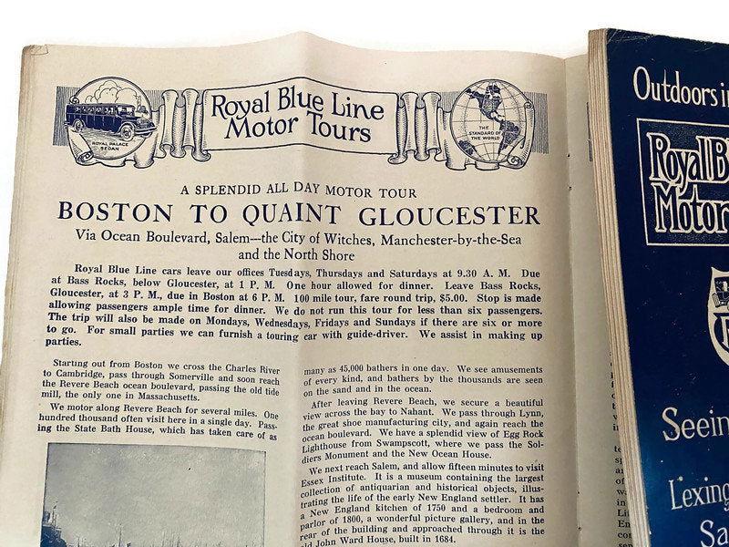 Antique New England Sightseeing Brochure for Boston and Vicinity - Duckwells