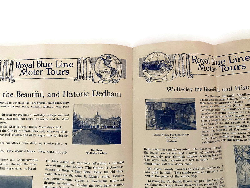 Antique New England Sightseeing Brochure for Boston and Vicinity - Duckwells