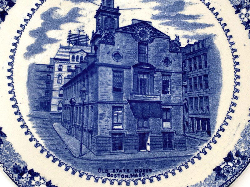 Antique Old State House Boston Massachusetts Souvenir Plate at Duckwells