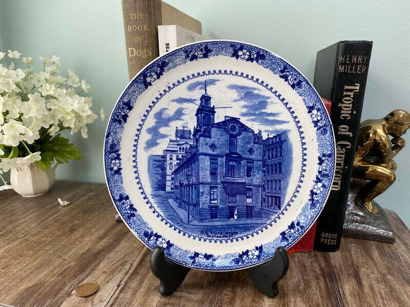 Antique Old State House Boston Massachusetts Souvenir Plate at Duckwells