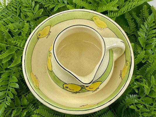 Antique Pottery Chicks Cereal Set at Duckwells