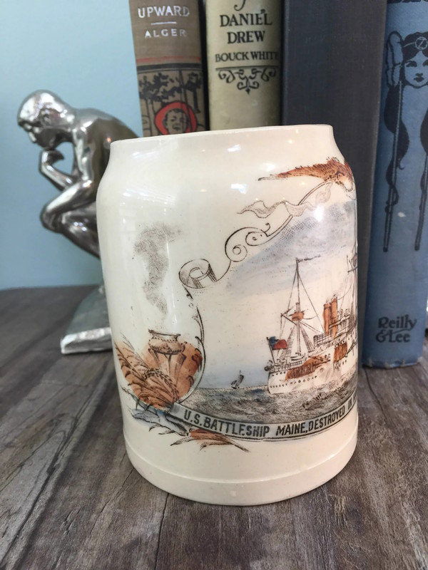 Antique Remember the Maine Mug at Duckwells