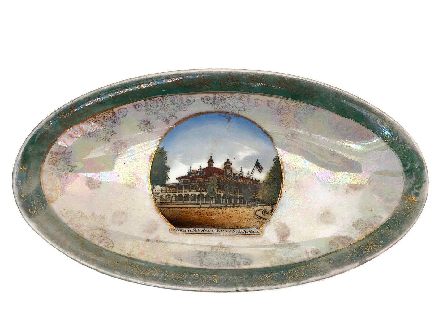 Antique Revere Beach Massachusetts Souvenir Dish - Duckwells